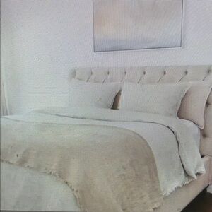 Pom Pom at Home Linen Oversized Throw Blanket Retails 279 Size 60” x 90”